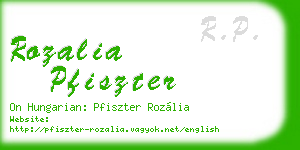 rozalia pfiszter business card